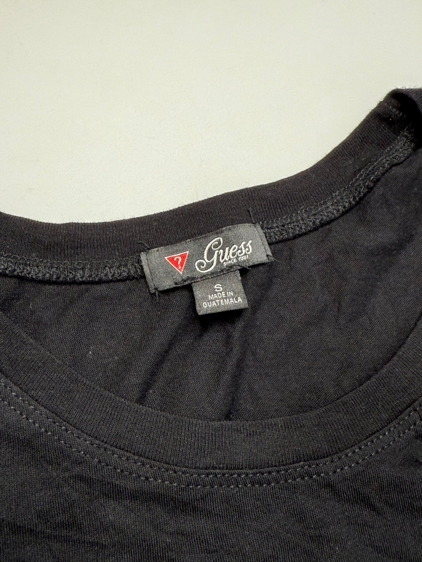 GUESS VINTAGE GLITTER CHEETAH LOGO T-SHIRT (S)