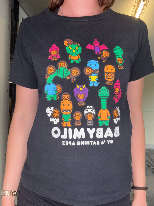 BAPE BABY MILO DINOSAUR TEE – BLACK (S)