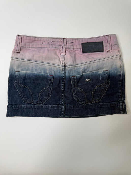 MISS SIXTY VINTAGE OMBRE DENIM MINI SKIRT