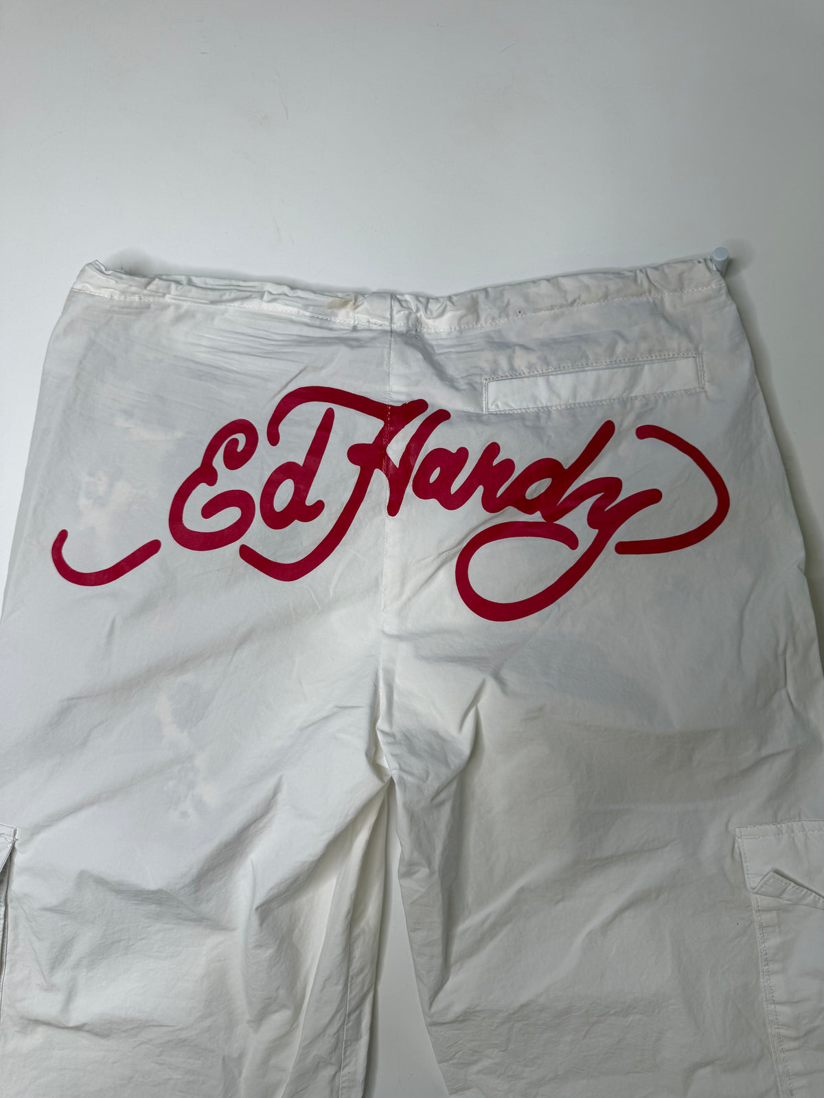 ED HARDY CARGO PANTS (WHITE) (XS)