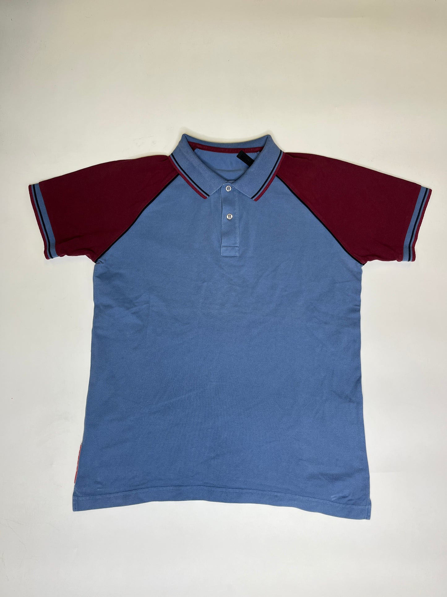 PRADA SHIRT BLUE/BORDEAUX (~L-XL)