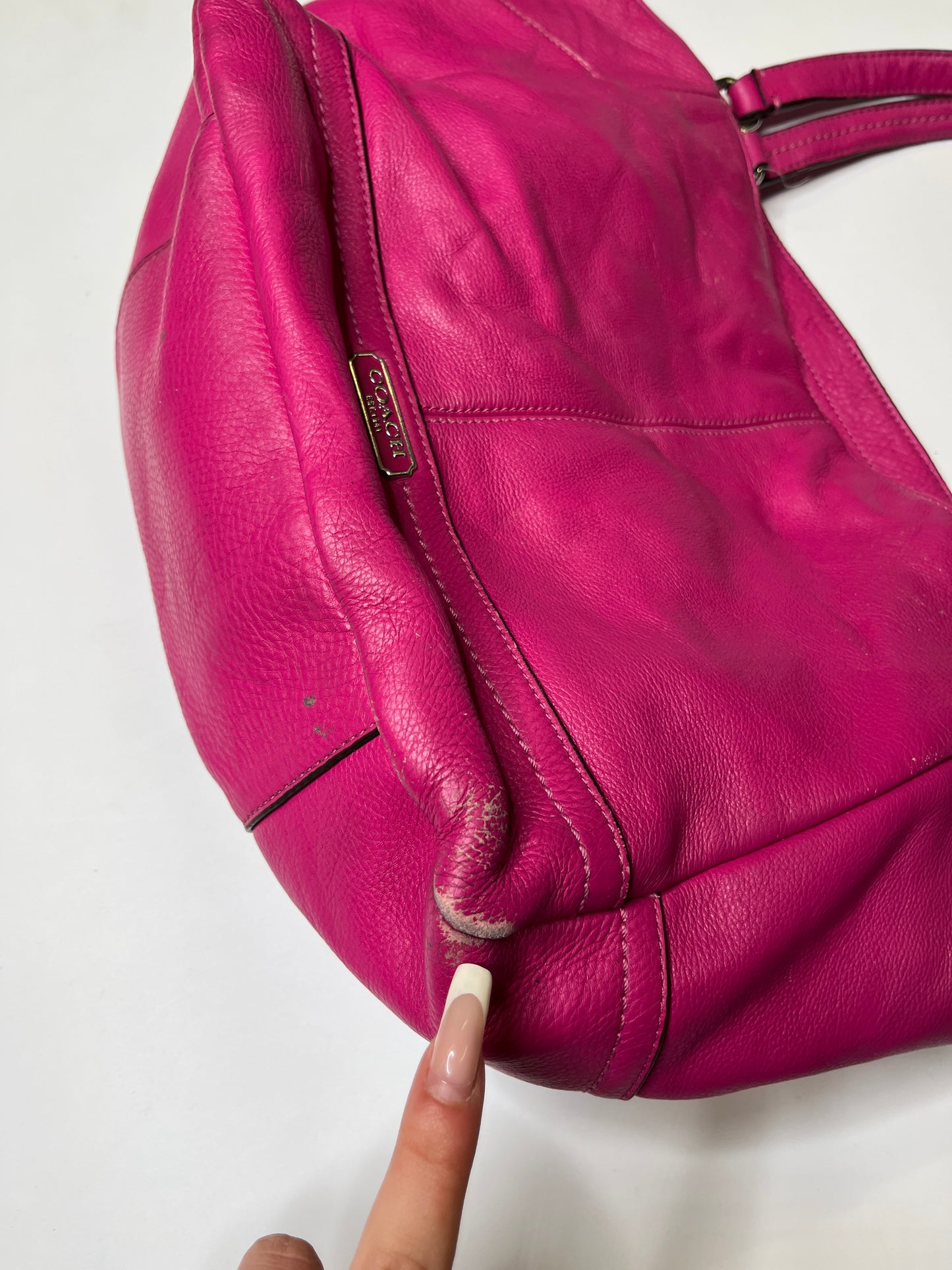 PINK LEATHER COACH PURSE