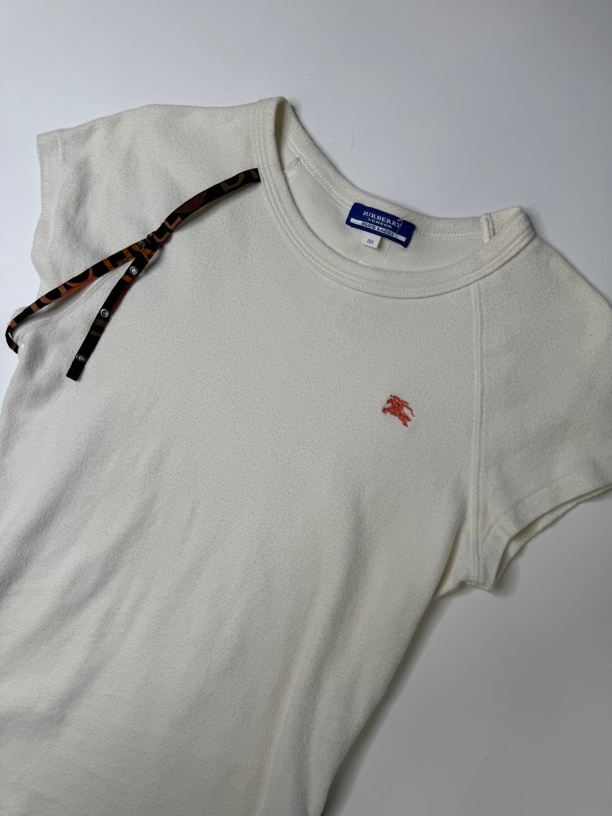 BURBERRY BLUE LABEL CAP SLEEVE TEE – WHITE (38)