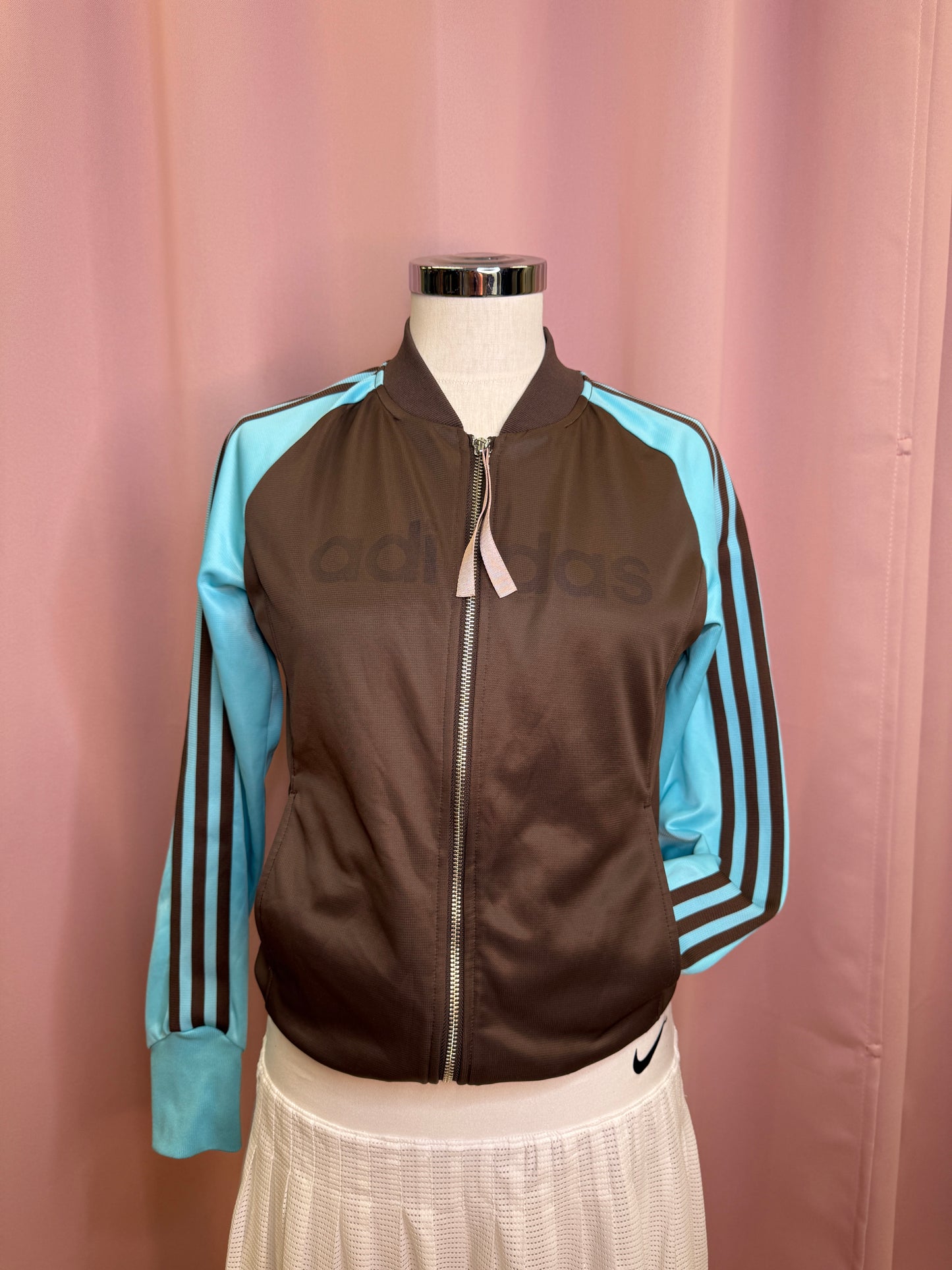 ADIDAS ZIPPER 2000s BLACK/BLUE (M)