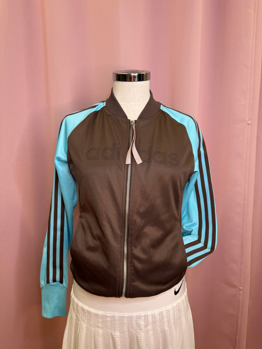 ADIDAS ZIPPER 2000s BLACK/BLUE (M)