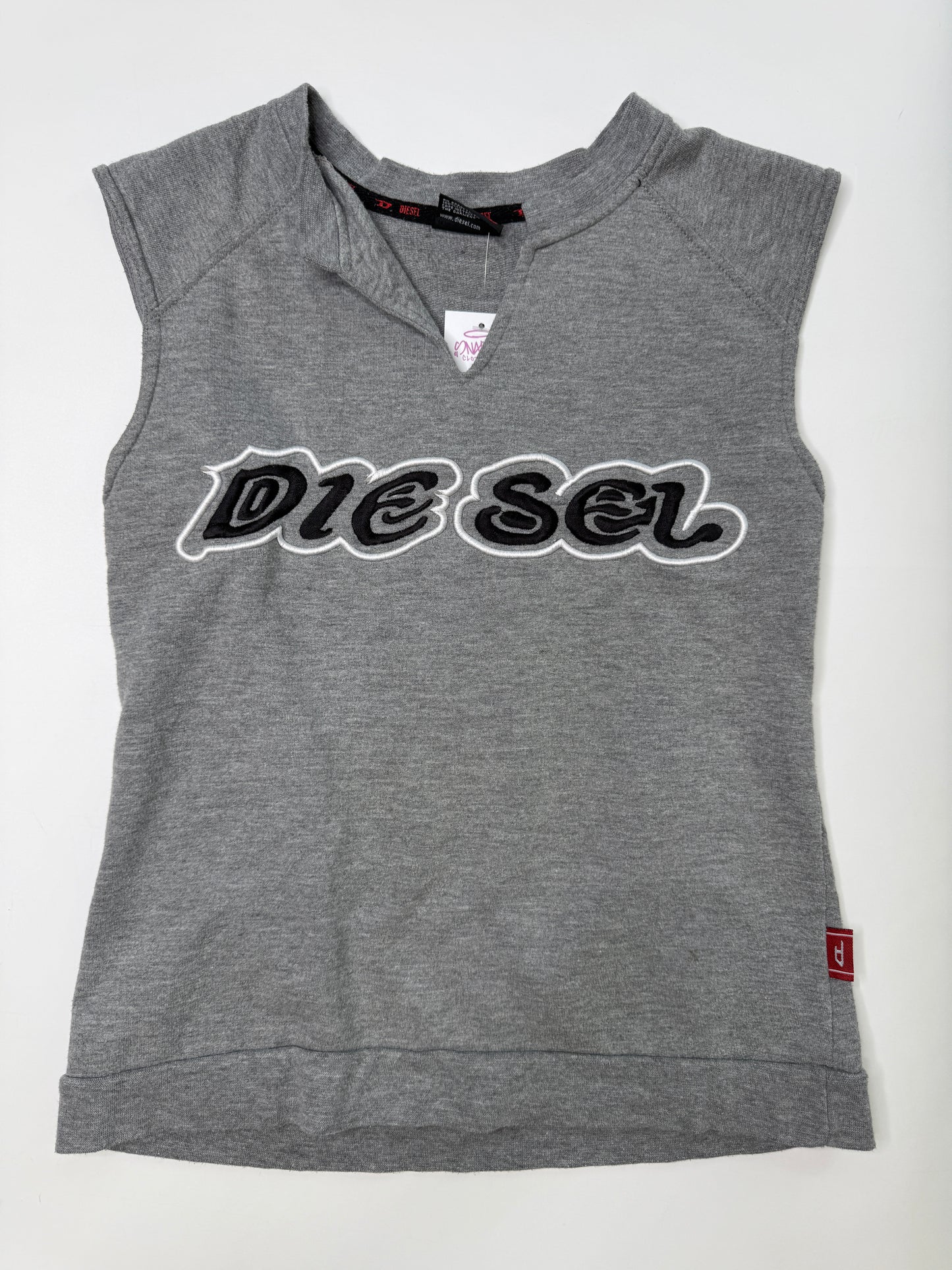DIESEL VINTAGE EMBROIDERED SLEEVELESS TOP (M)