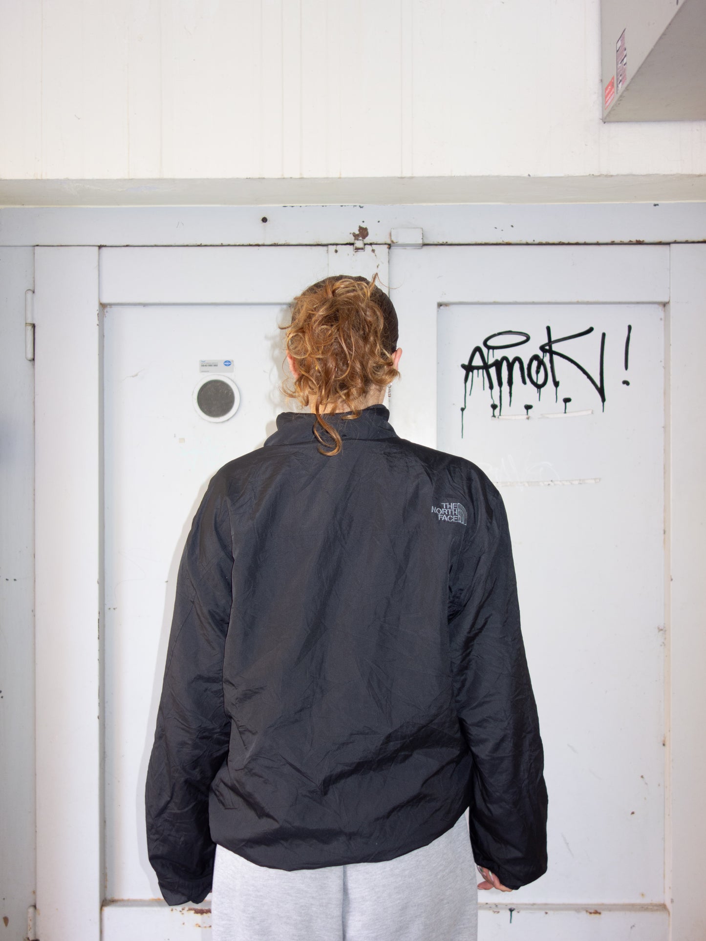 THE NORTH FACE ZIPPER REVERSIBLE! (L)