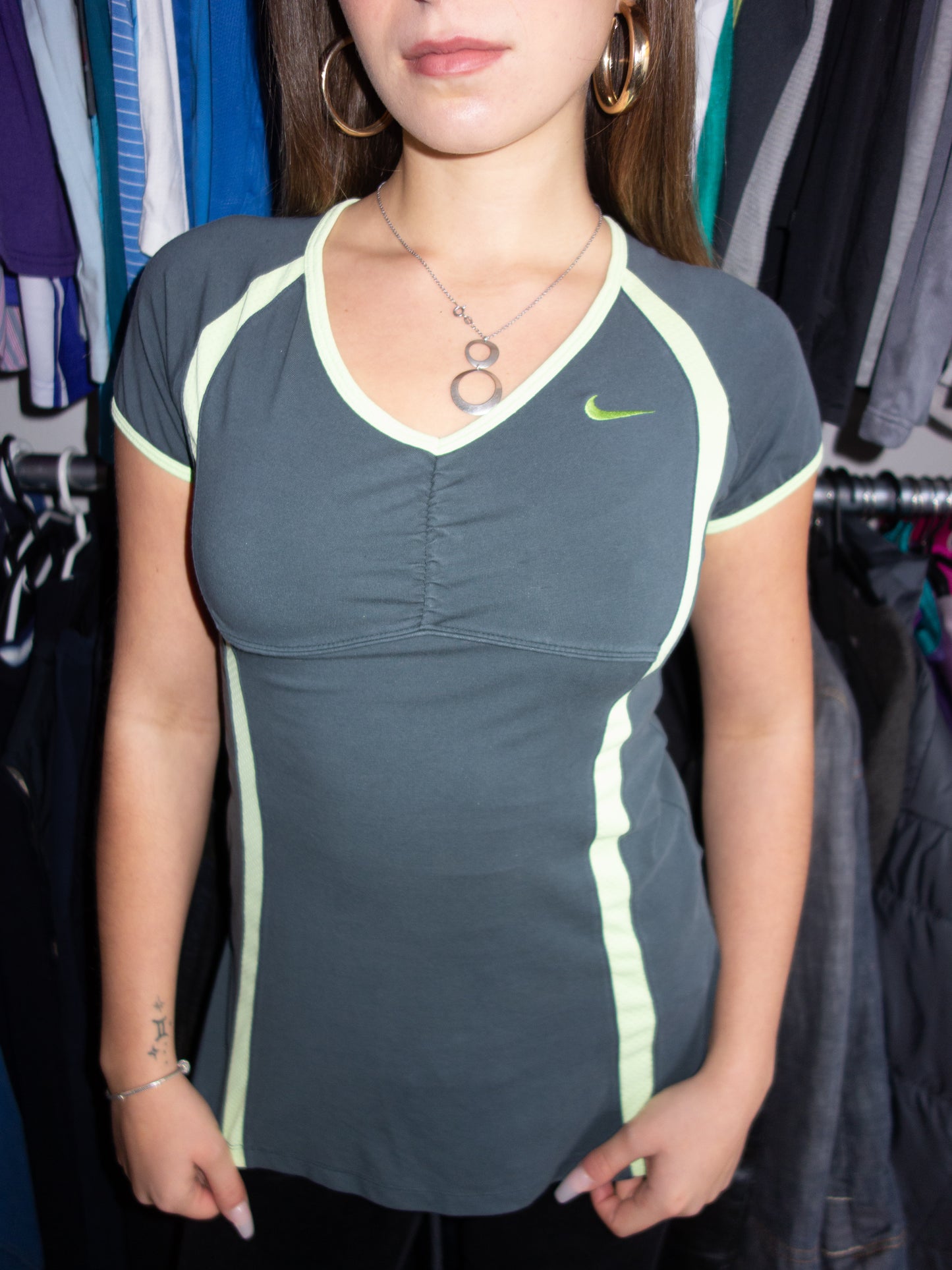 2000s NIKE TOP GREY (S)