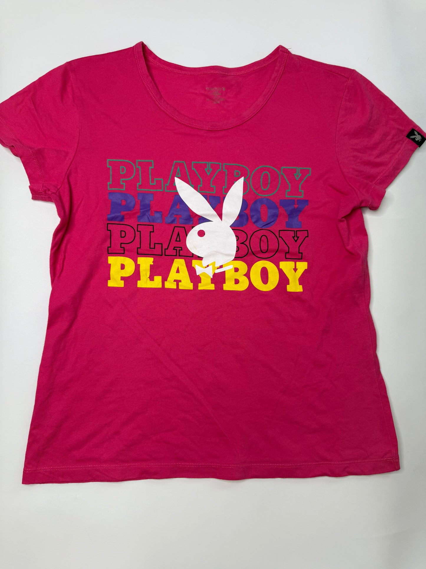PLAYBOY VINTAGE PINK LOGO T-SHIRT (S)