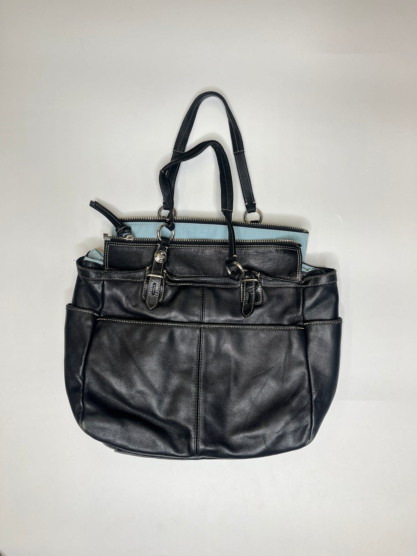 BLACK LEATHER COACH PURSE