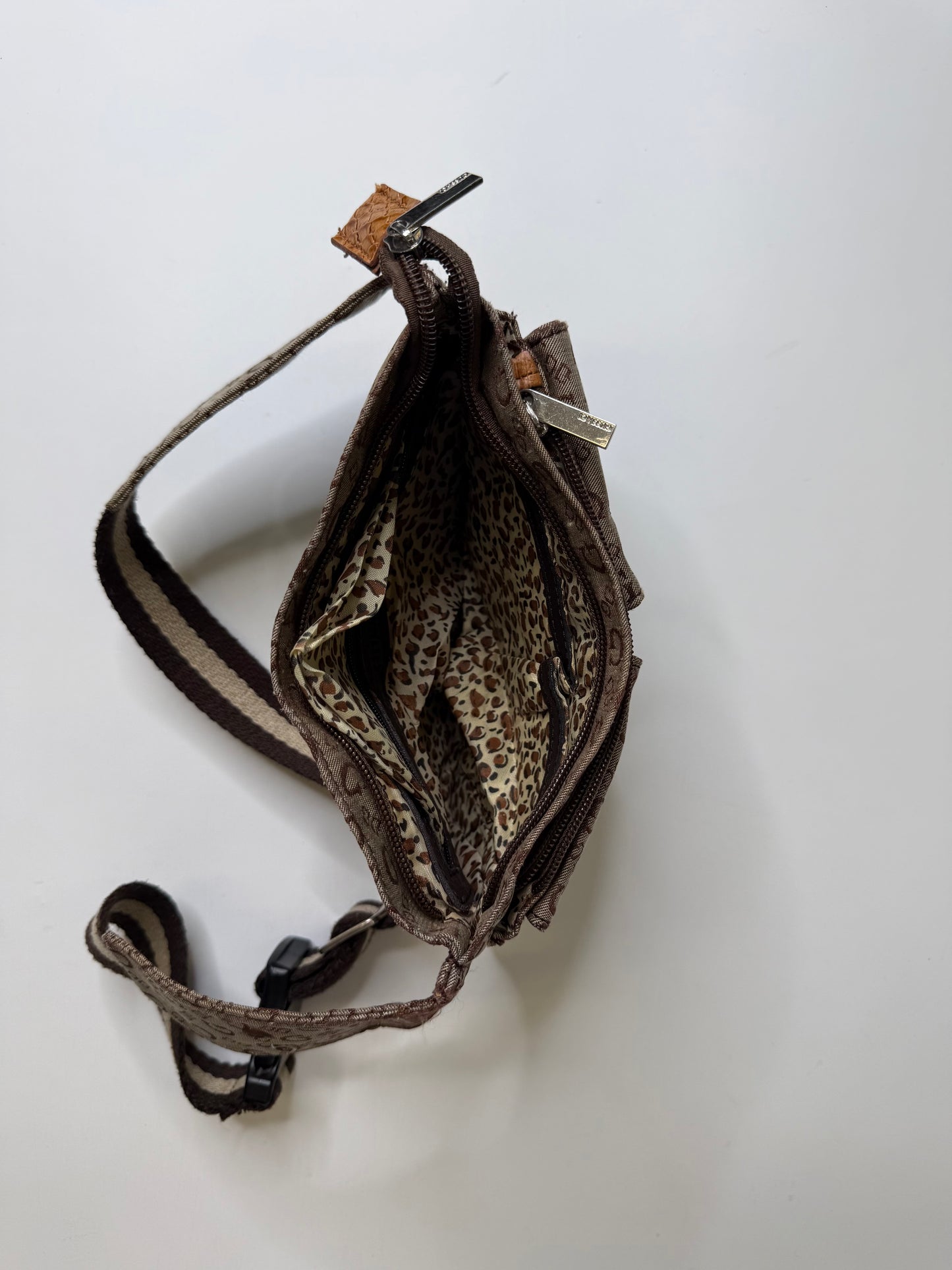 GUESS MONOGRAM FANNY PACK – BROWN