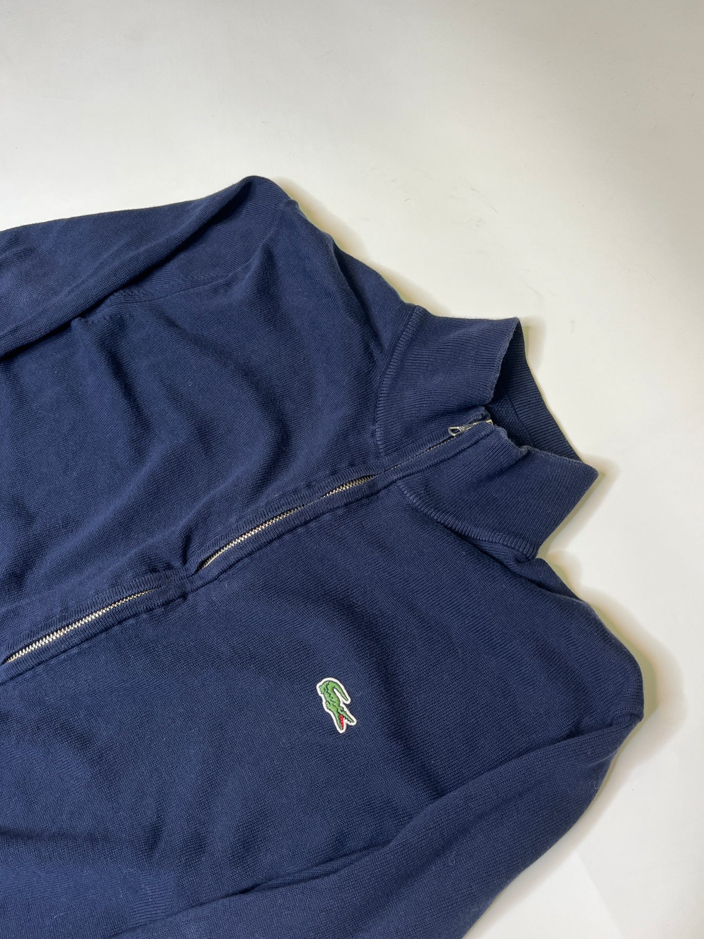 LACOSTE COTTON ZIPPER BLUE (M)
