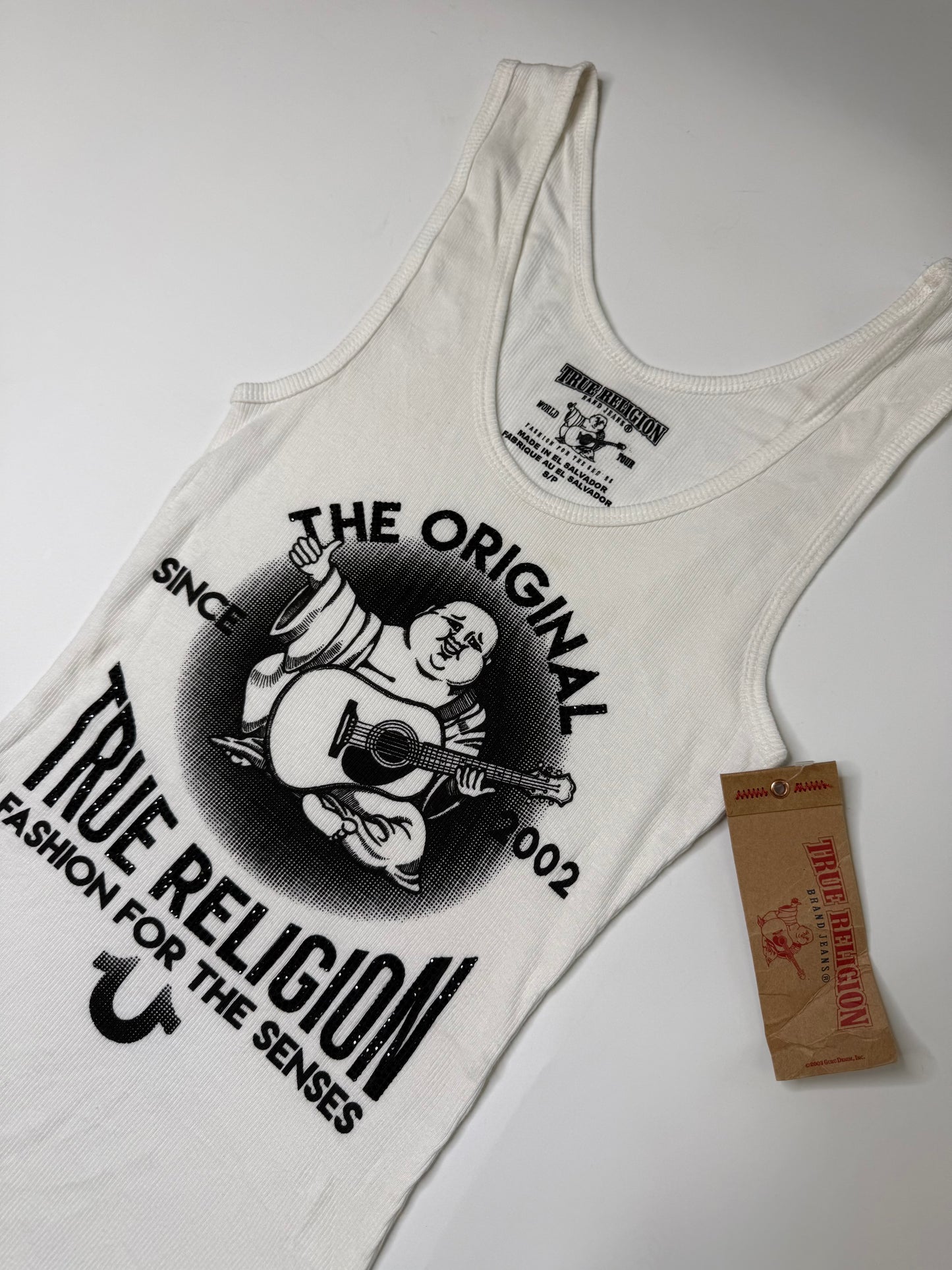 TRUE RELIGION GRAPHIC TANK TOP WHITE WITH TAG! (S)