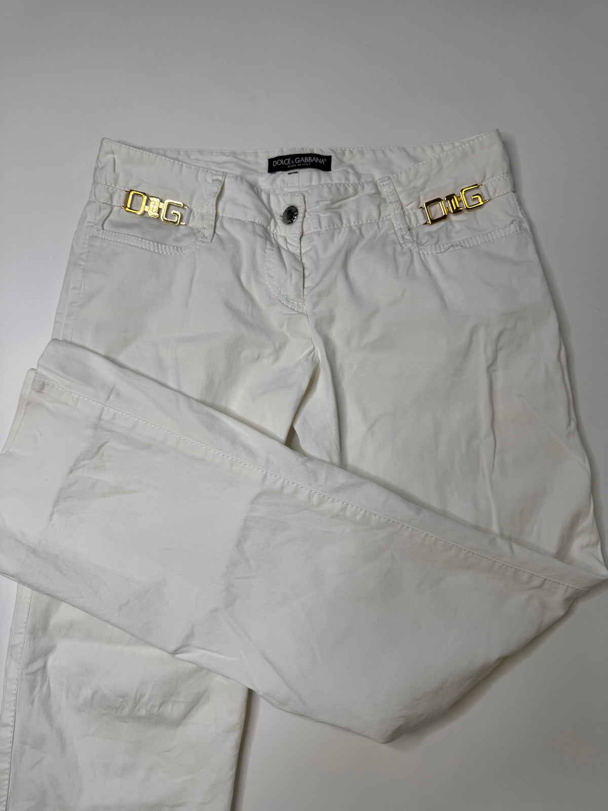 DOLCE & GABBANA D&G LOGO JEANS (WHITE)