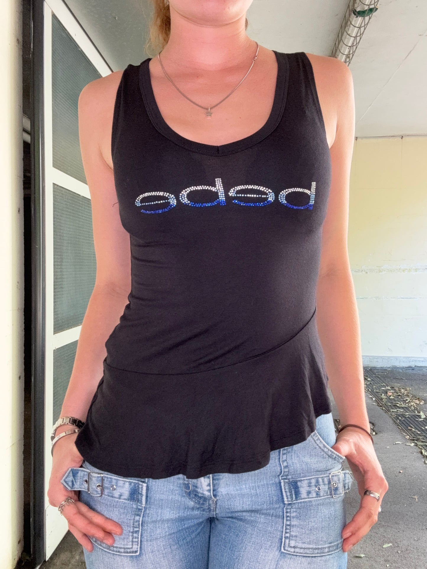 VINTAGE BEBE SHIRT IN BLACK (S)
