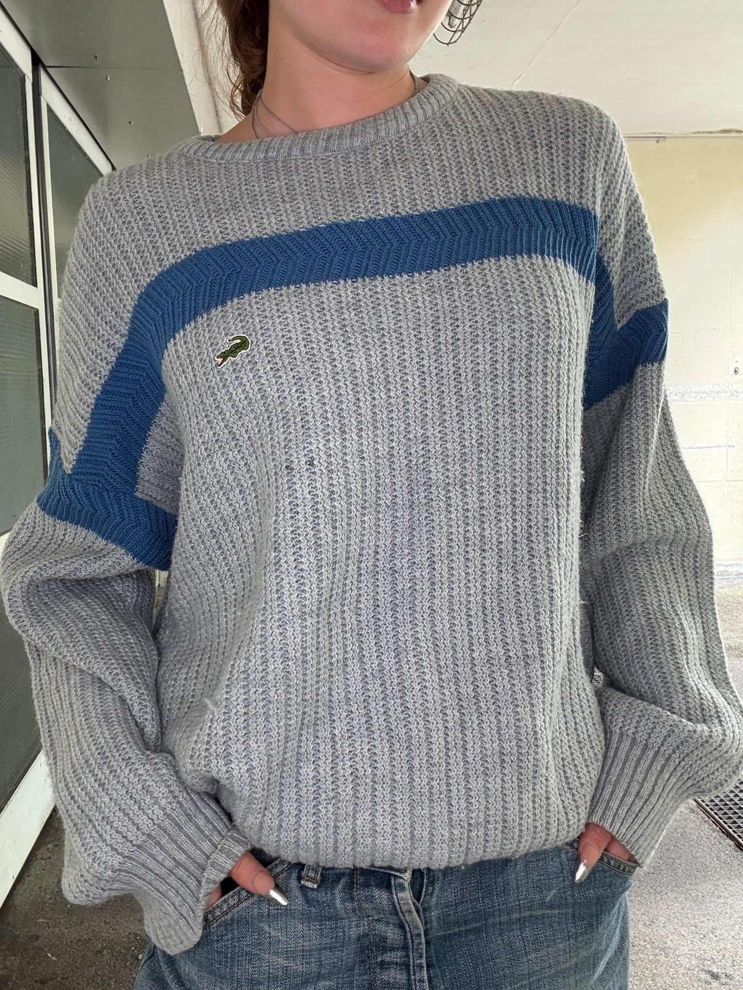 VINTAGE LACOSTE WOOL SWEATER (~XL)