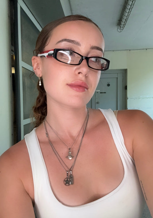 DOLCE & GABBANA VINTAGE Y2K STRIPED OPTICAL FRAMES