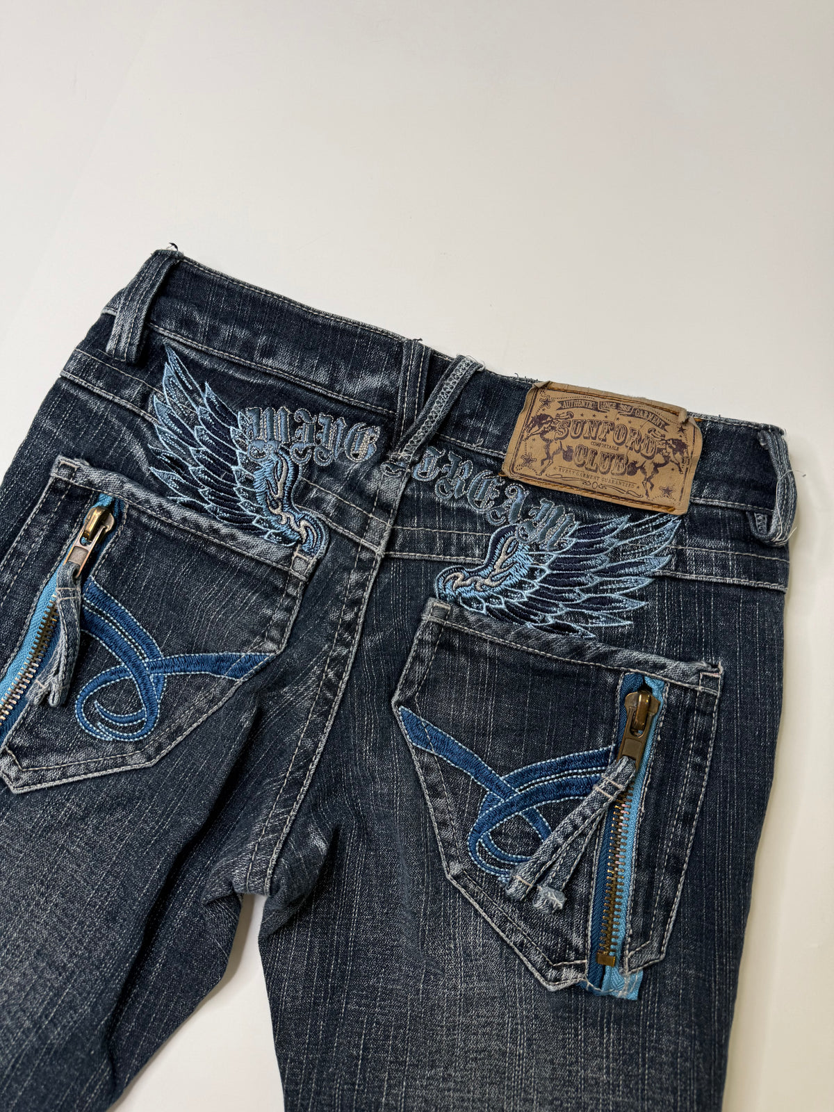 SUNFORD CLUB THE LIMITATION STYLE EMBROIDERED JEANS DARK BLUE