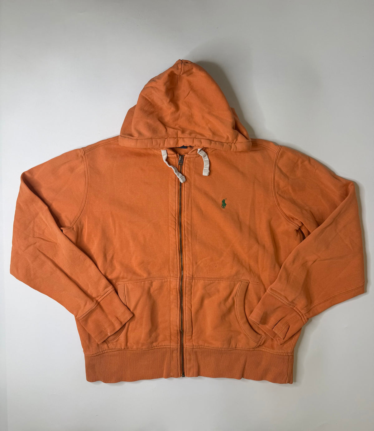 RALPH LAUREN ZIP HOODIE ORANGE (XL)