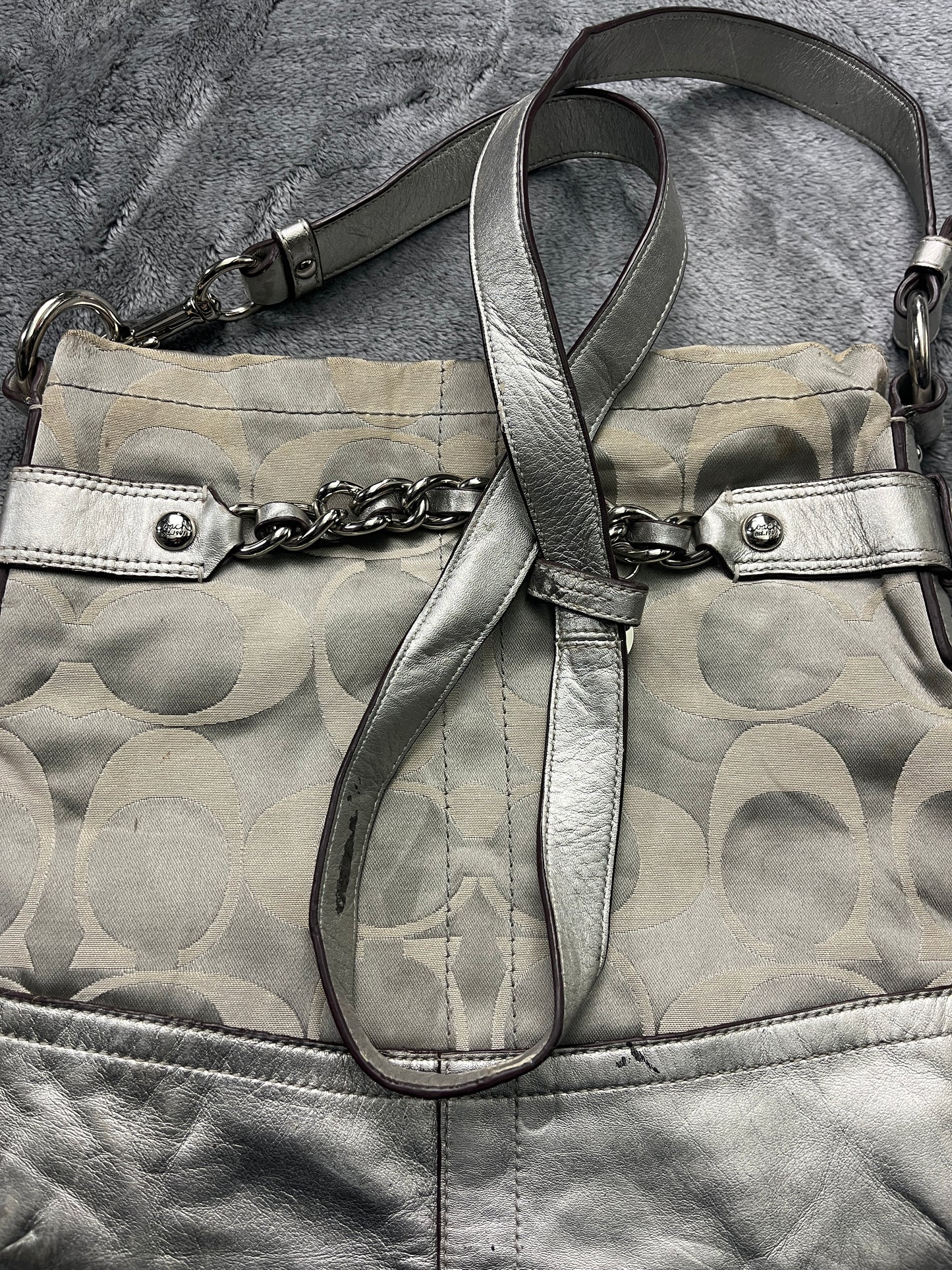 COACH BAG SILVER