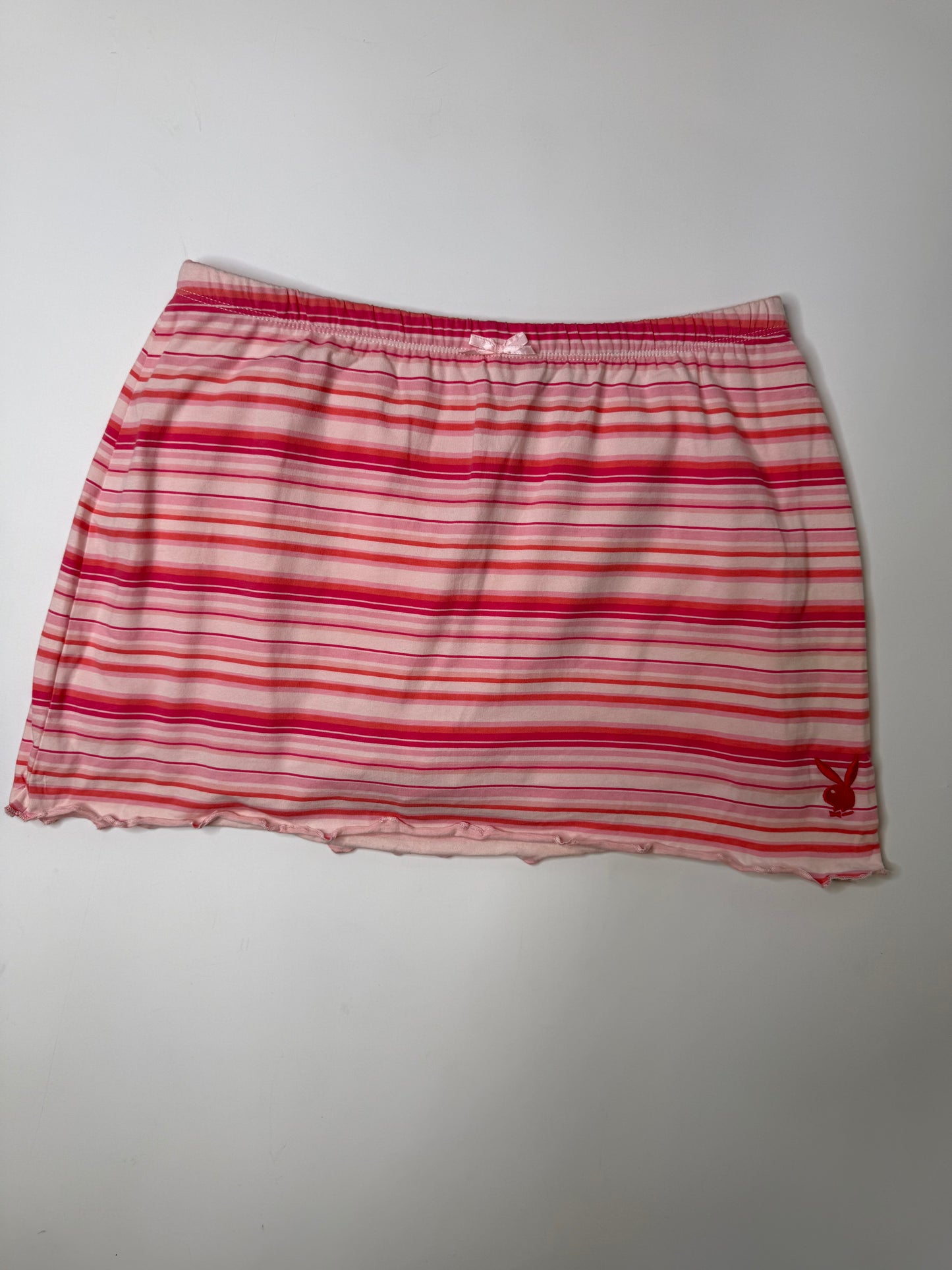 PLAYBOY STRIPED MINI SKIRT PINK (M)