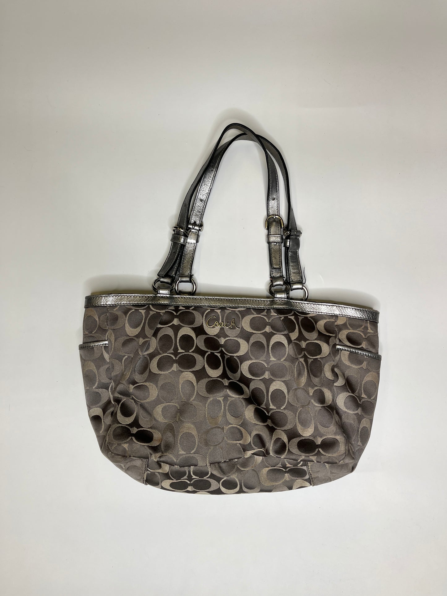 COACH MONOGRAM PURSE GREY/SILVER