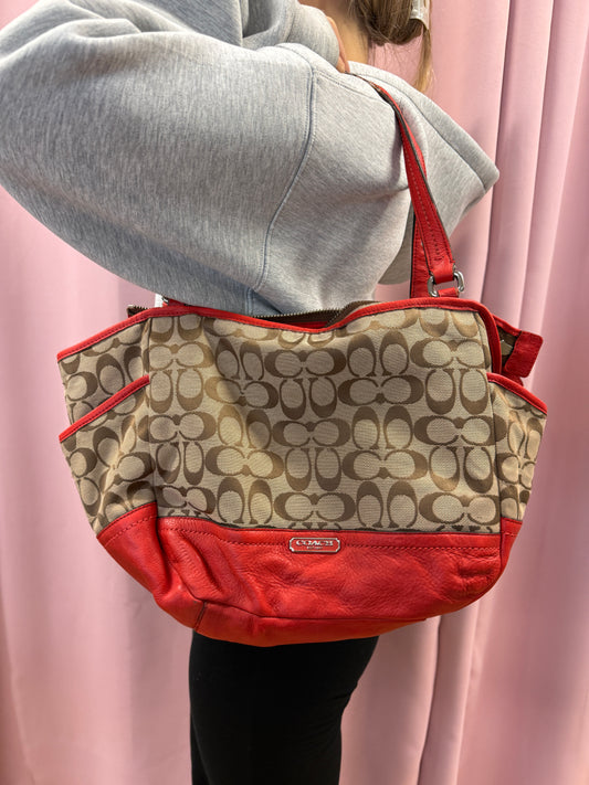 COACH MONOGRAM PURSE RED