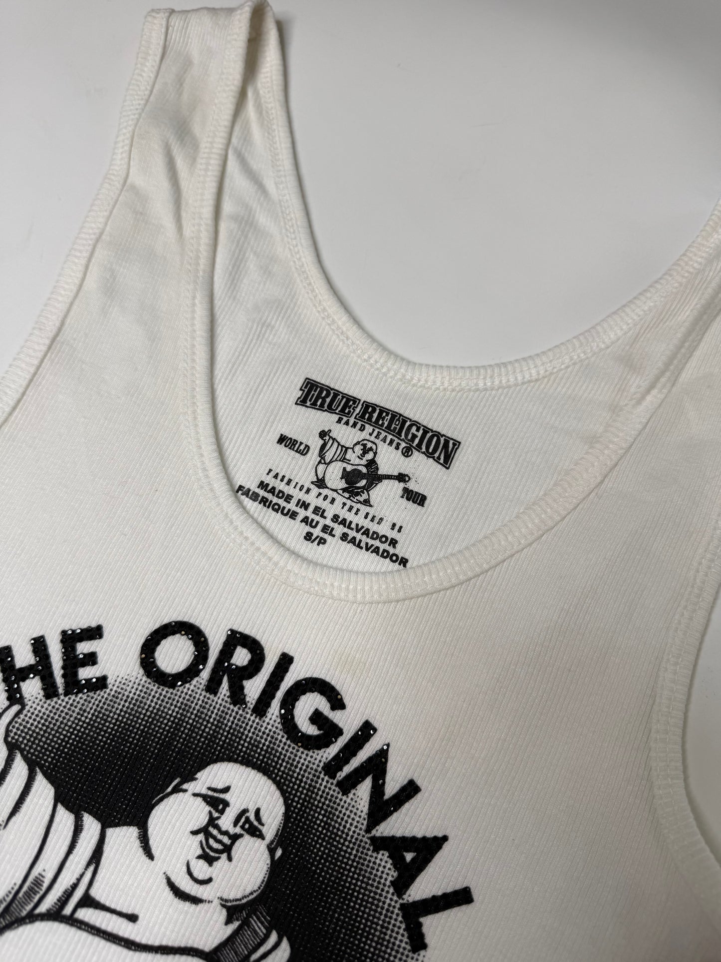 TRUE RELIGION GRAPHIC TANK TOP WHITE WITH TAG! (S)