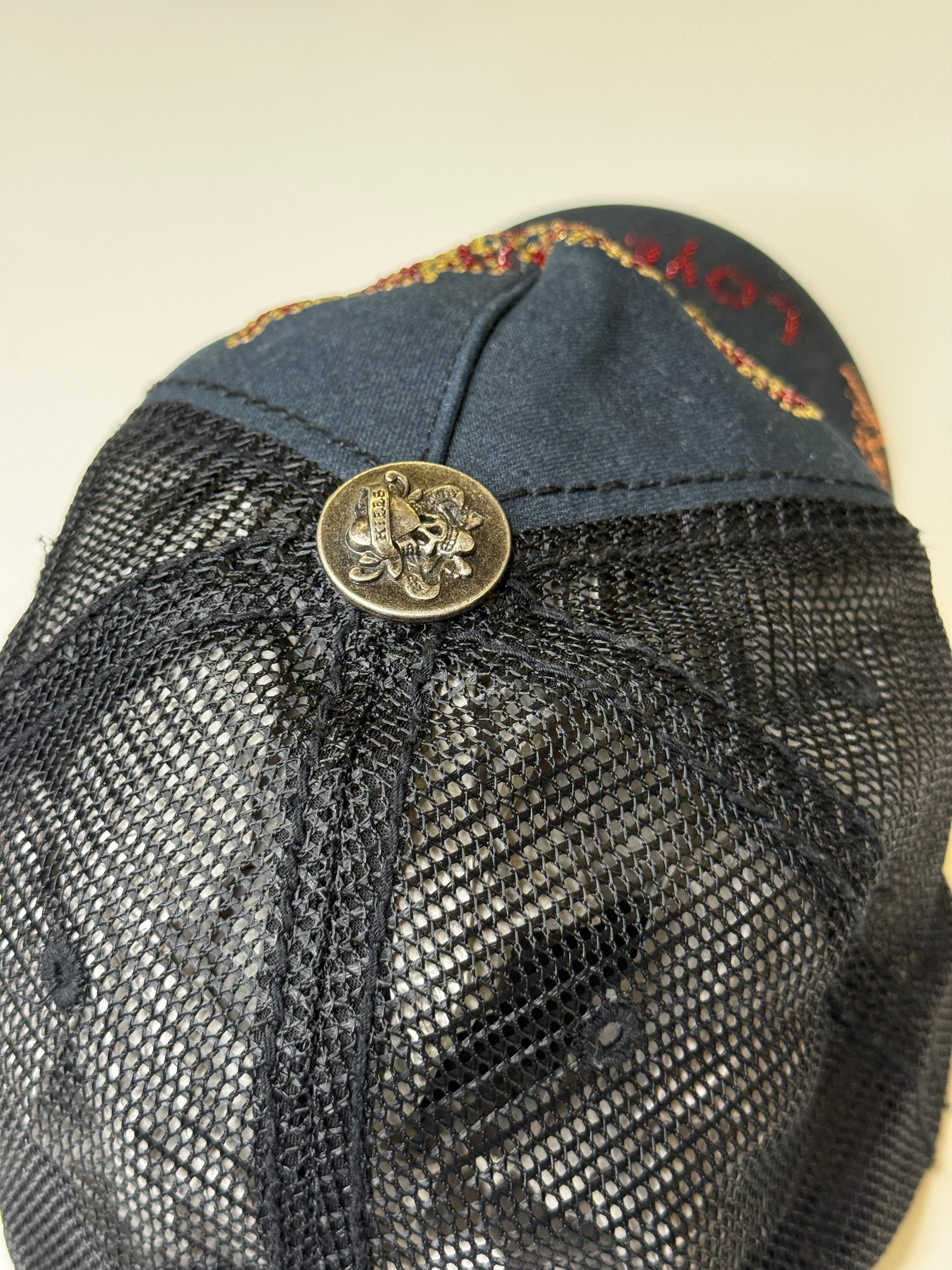 ED HARDY VINTAGE RHINESTONE SKULL CAP