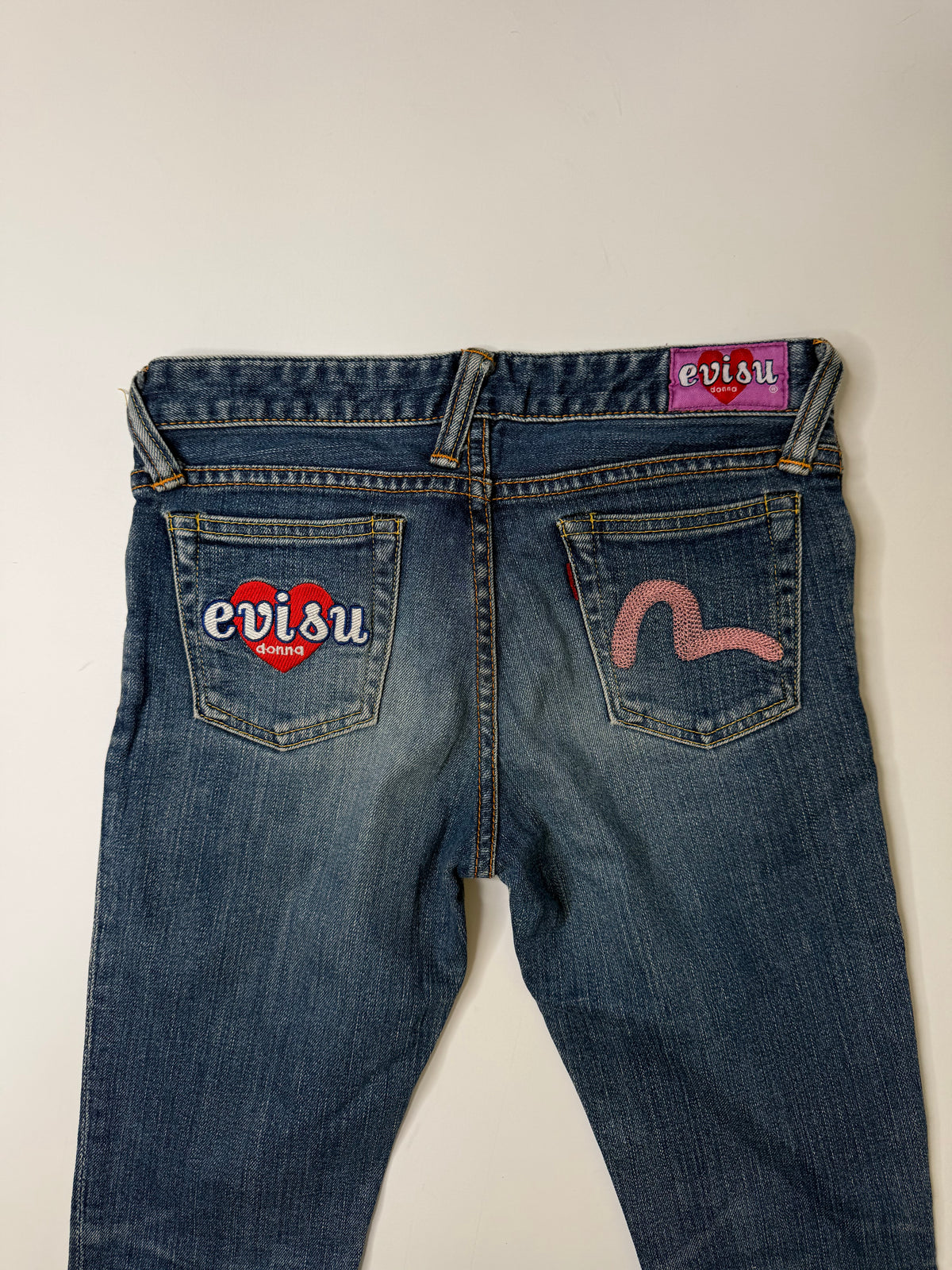 EVISU JAPANESE GRAPHIC PATCH JEANS – BLUE (XS)