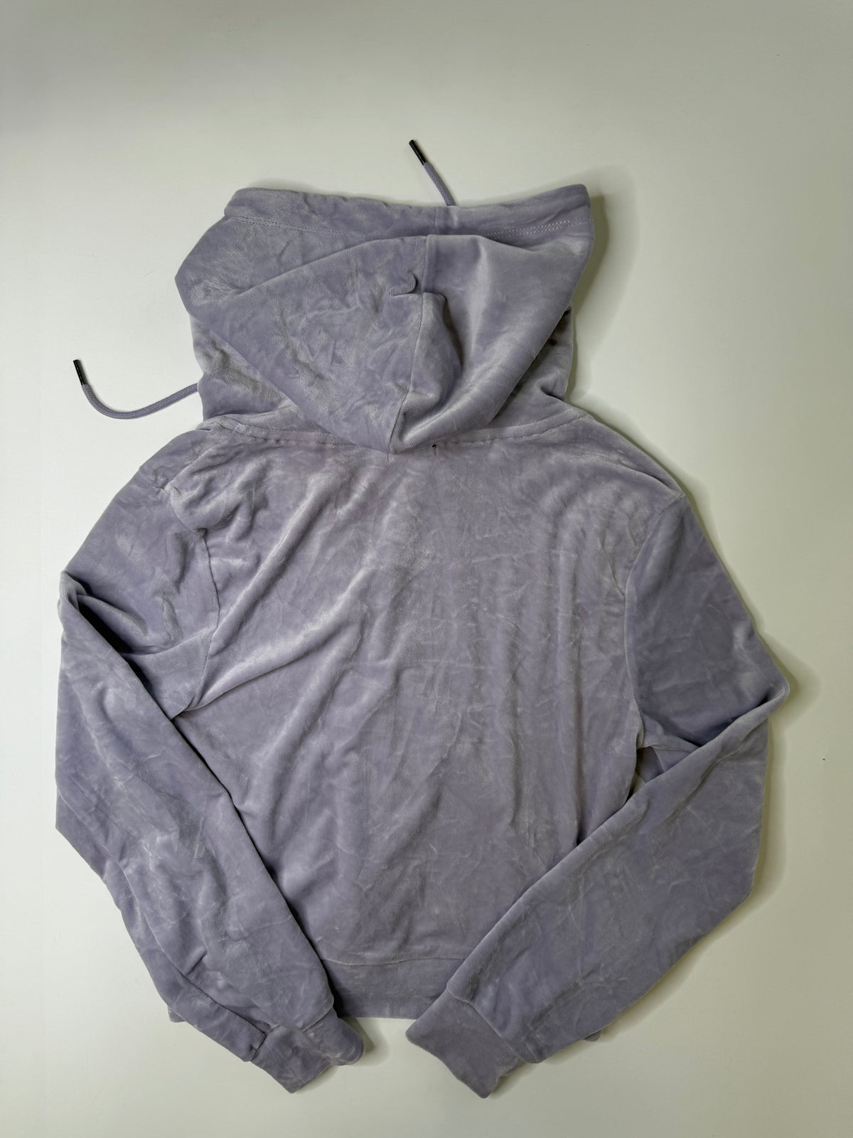 PLAYBOY RHINESTONE BUNNY VELOUR HOODIE LILAC (S)