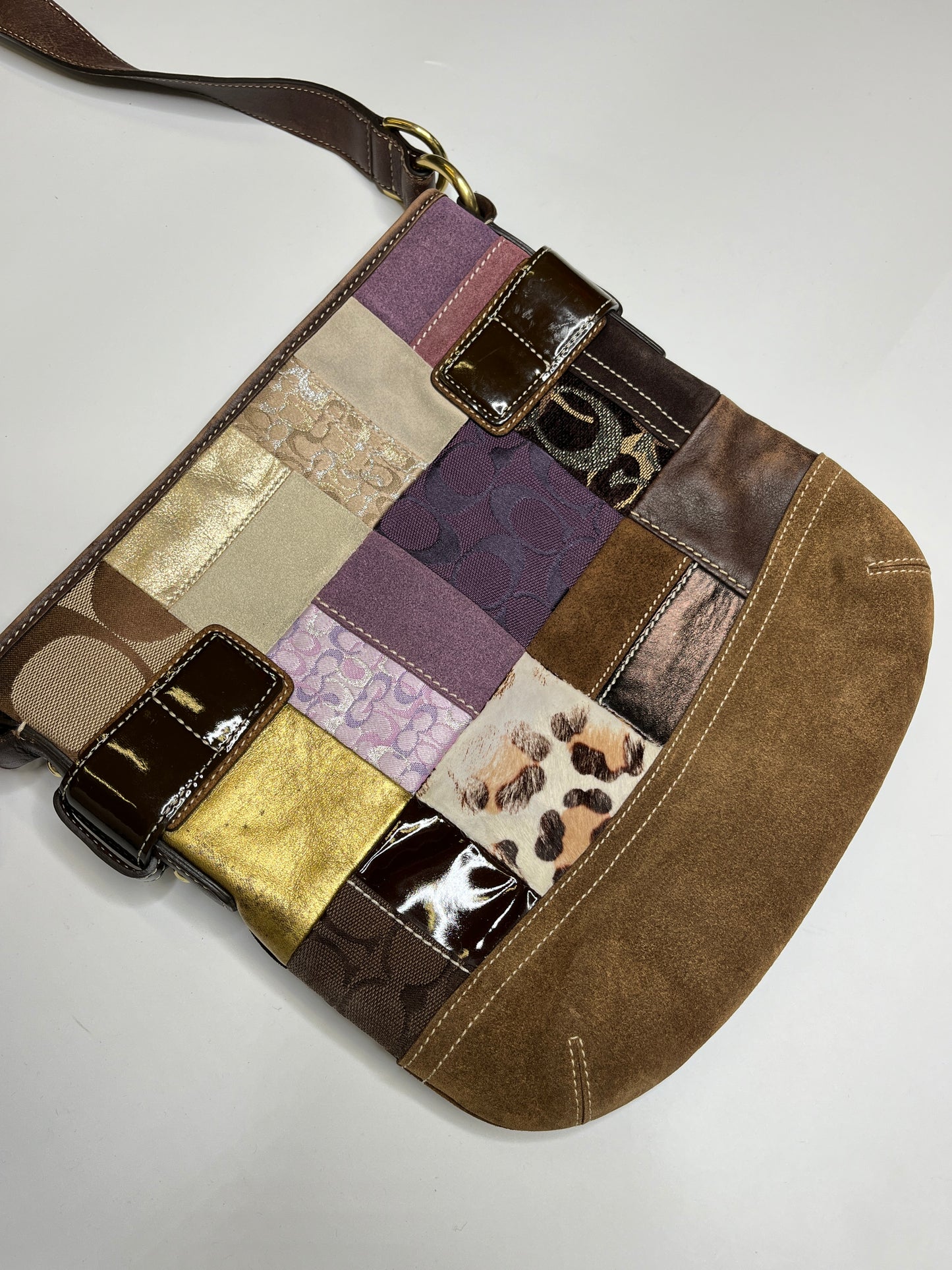 COACH GENUINE LEATHER PATCHWORK SHOULDER & SLING BAG