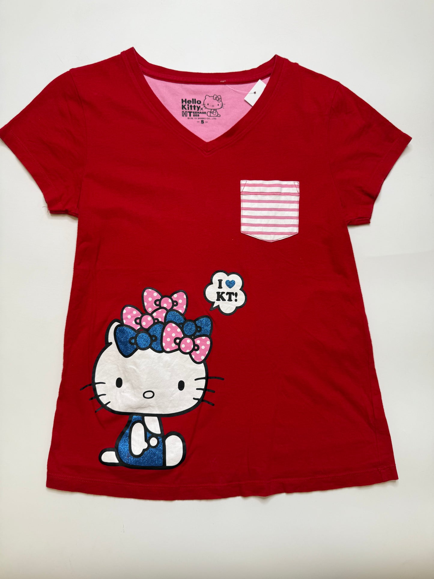 HELLO KITTY X TEENAGE TEES RED GRAPHIC TEE 2013 (S)