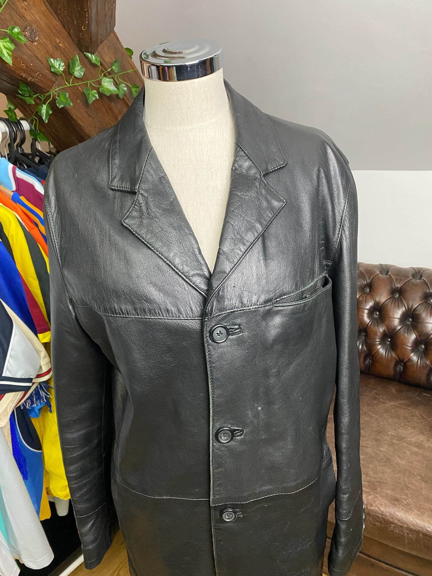 REAL LEATHER COAT (M)