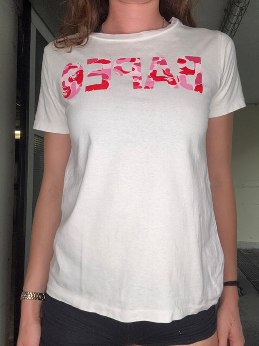 BAPE WORDMARK TEE – PINK CAMO (XS)