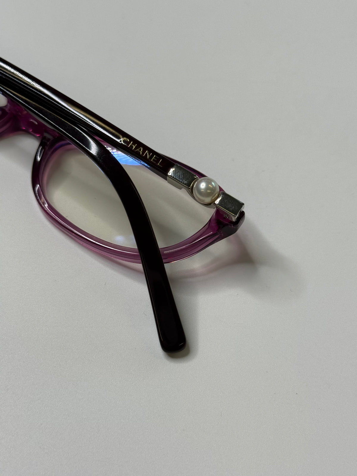 CHANEL VINTAGE PURPLE PEARL OPTICAL FRAMES