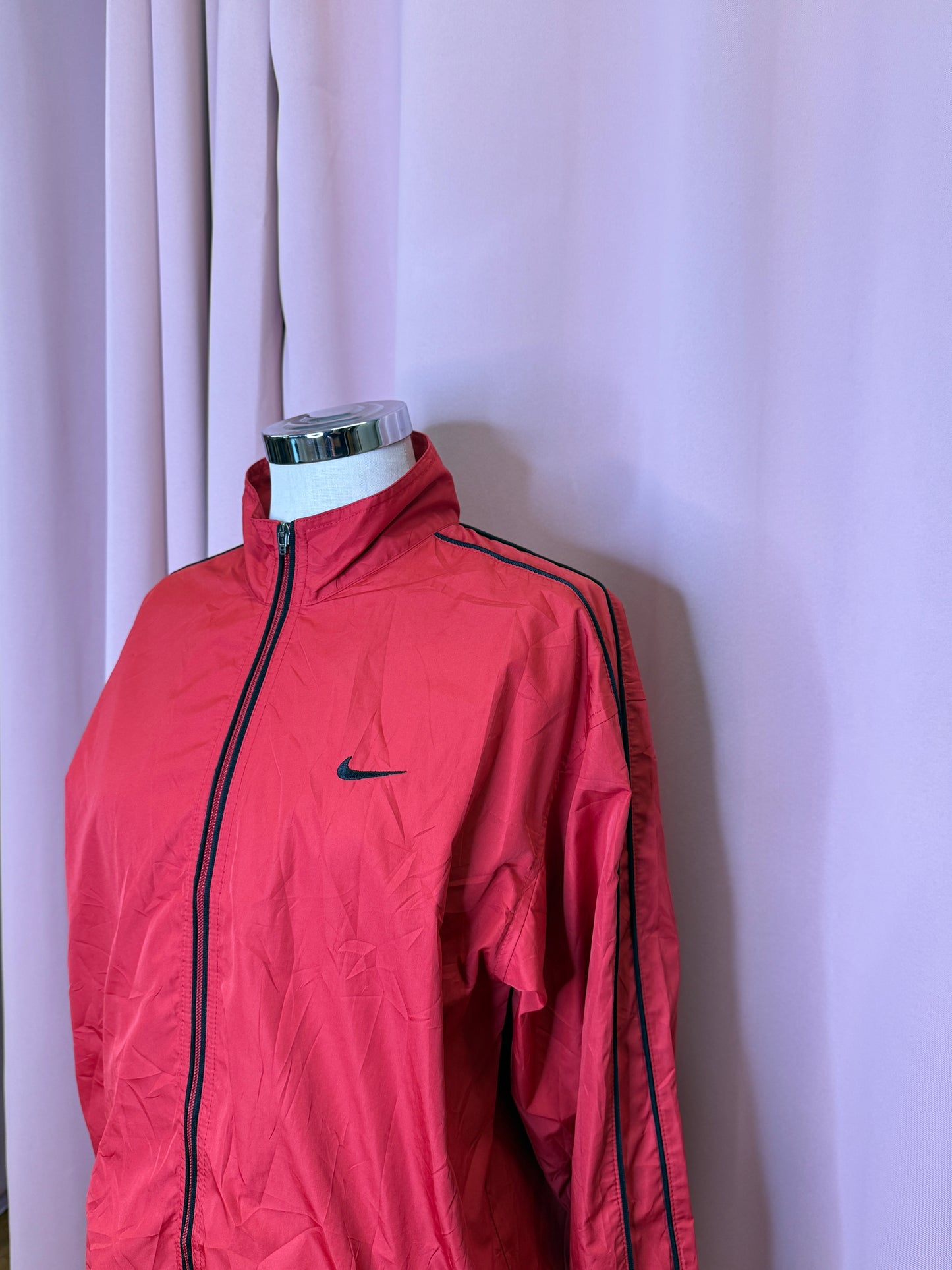 1990s NIKE RED TRACK ZIPPER (m. S)