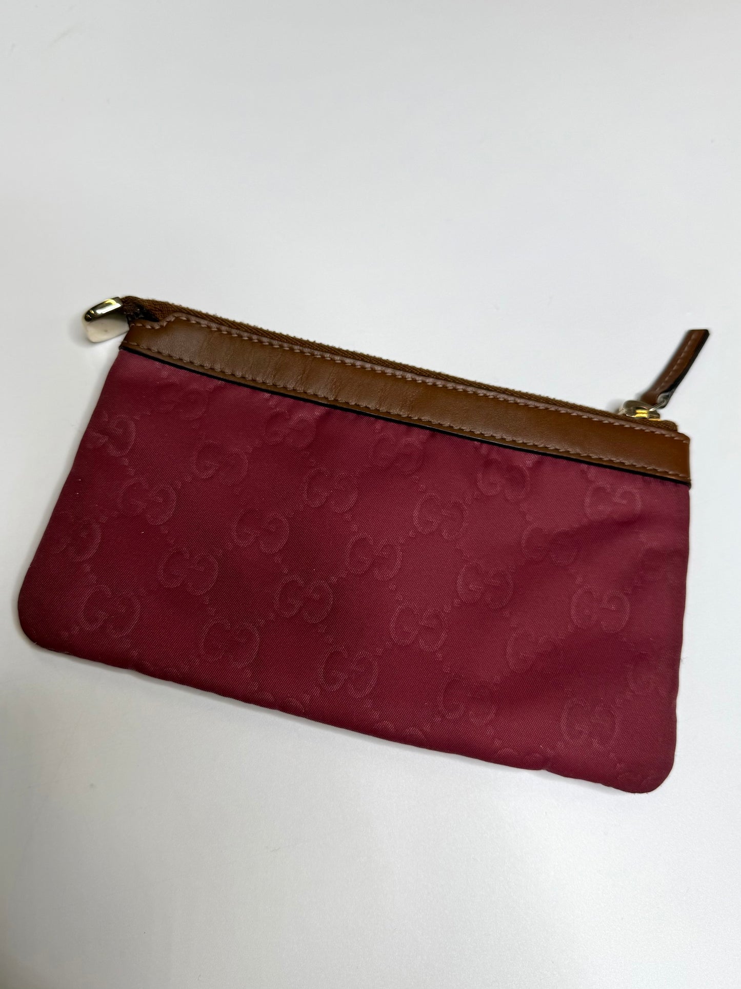 VINTAGE GUCCI MONOGRAM POUCH MAGENTA