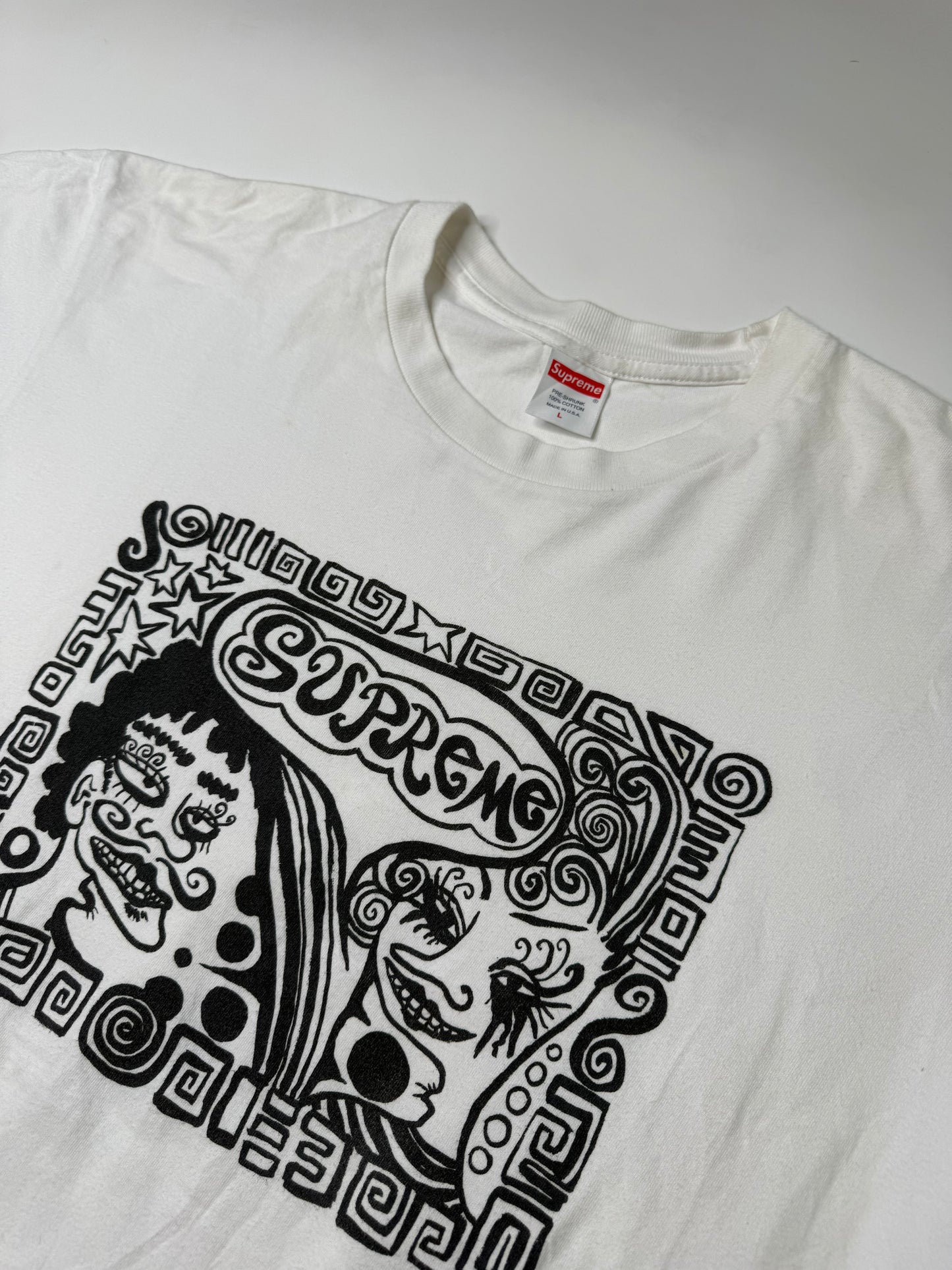 SUPREME TWO FACES GRAPHIC TEE WHITE (L)