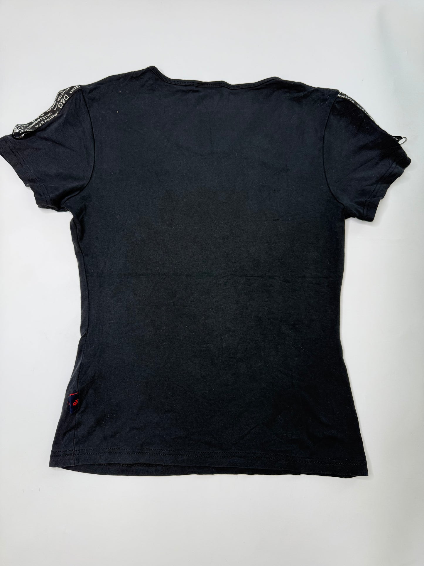 DOLCE & GABBANA VINTAGE RHINESTONE LOGO T-SHIRT (L)