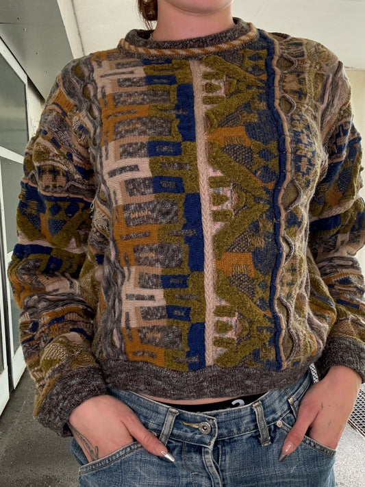 VINTAGE ITALIAN CORSINI COOGI STYLE WOOL SWEATER (~XS)