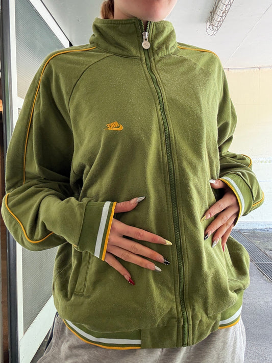 2000s VINTAGE GREEN NIKE ZIPPER (M)