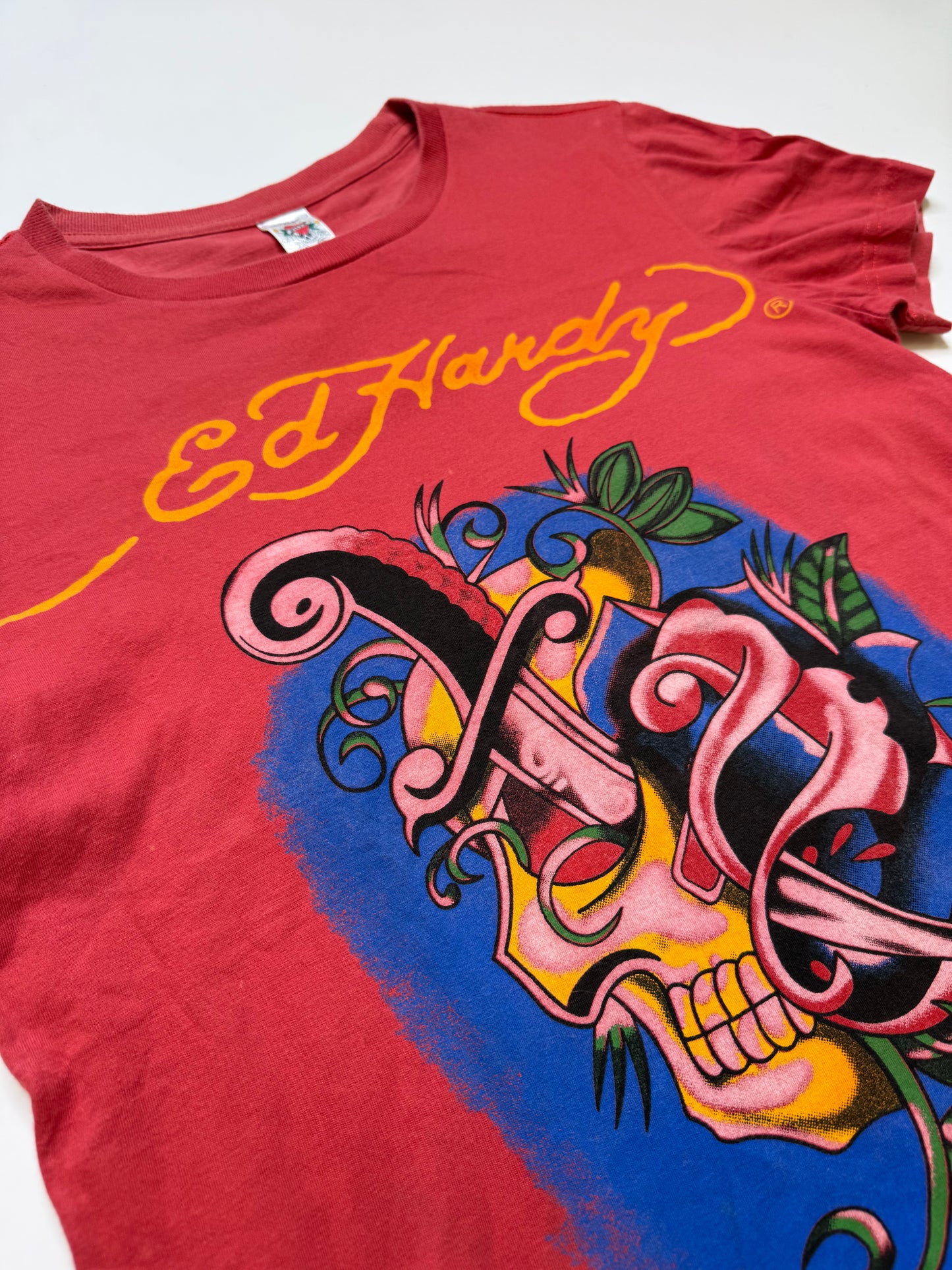 VINTAGE ED HARDY SHIRT IN RED (S)
