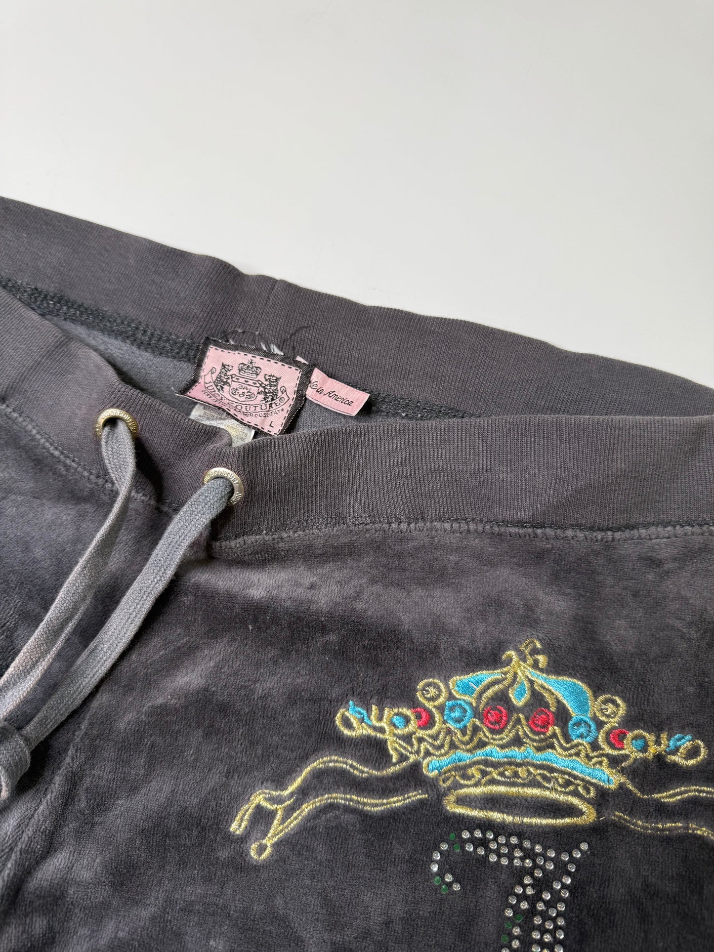 JUICY COUTURE VELOUR SWEATPANTS GREY (M)