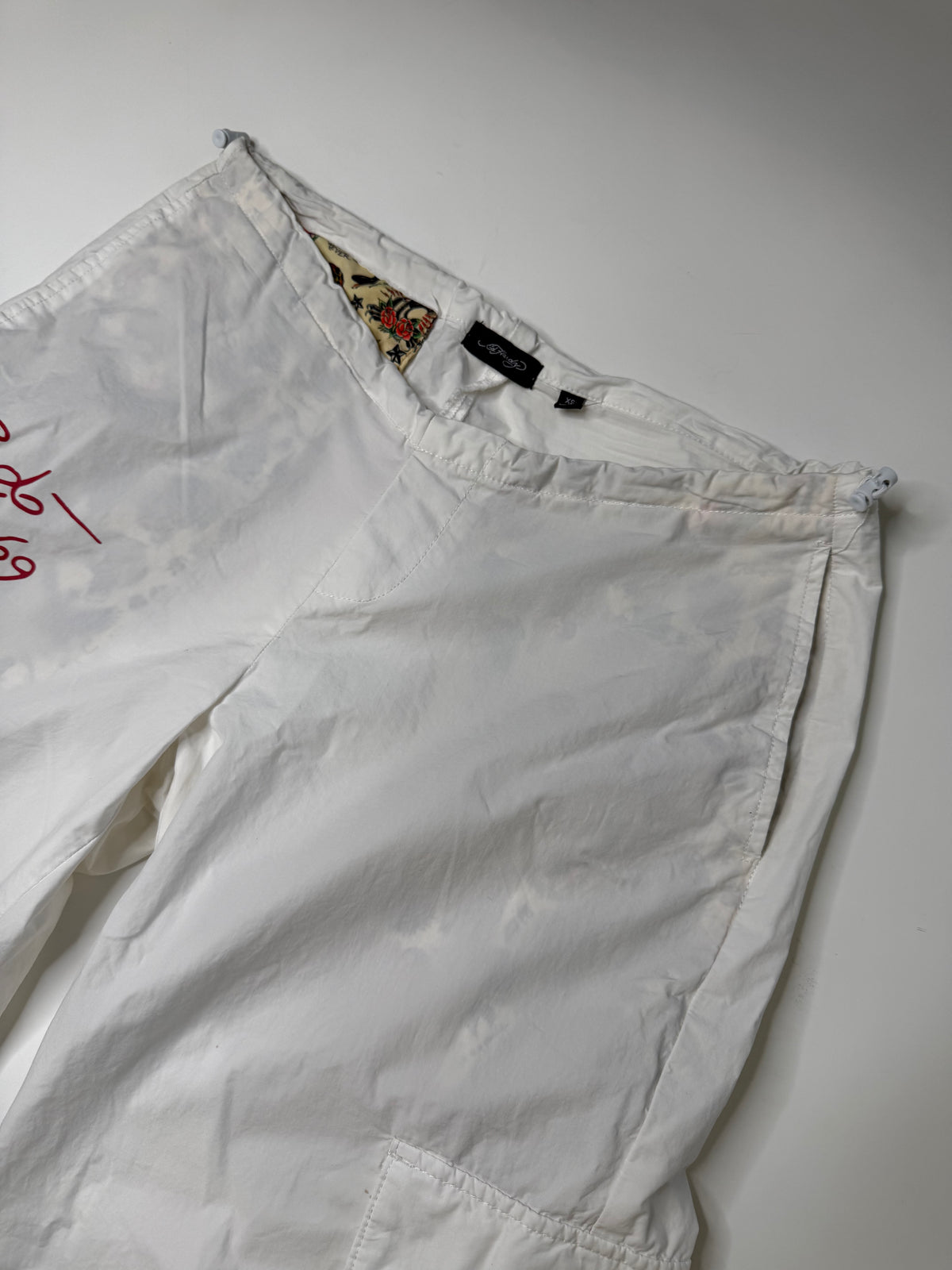 ED HARDY CARGO PANTS (WHITE) (XS)