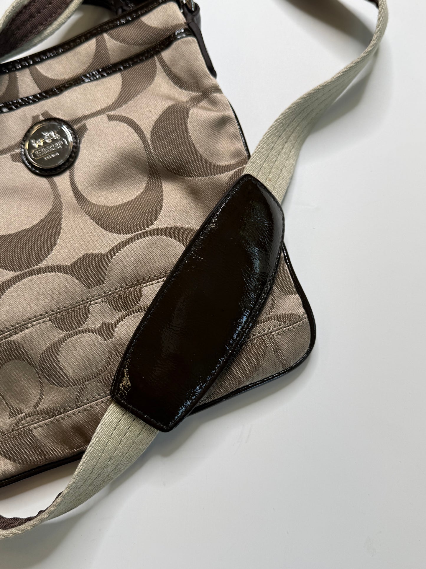 COACH VINTAGE SIGNATURE SWINGPACK CROSSBODY BAG