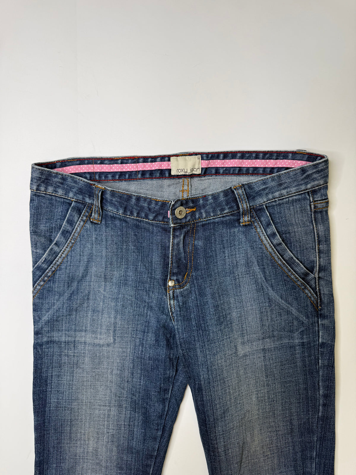 VINTAGE ROXY JEAN STRAIGHT LEG/BOOTCUT MEDIUM BLUE (31)