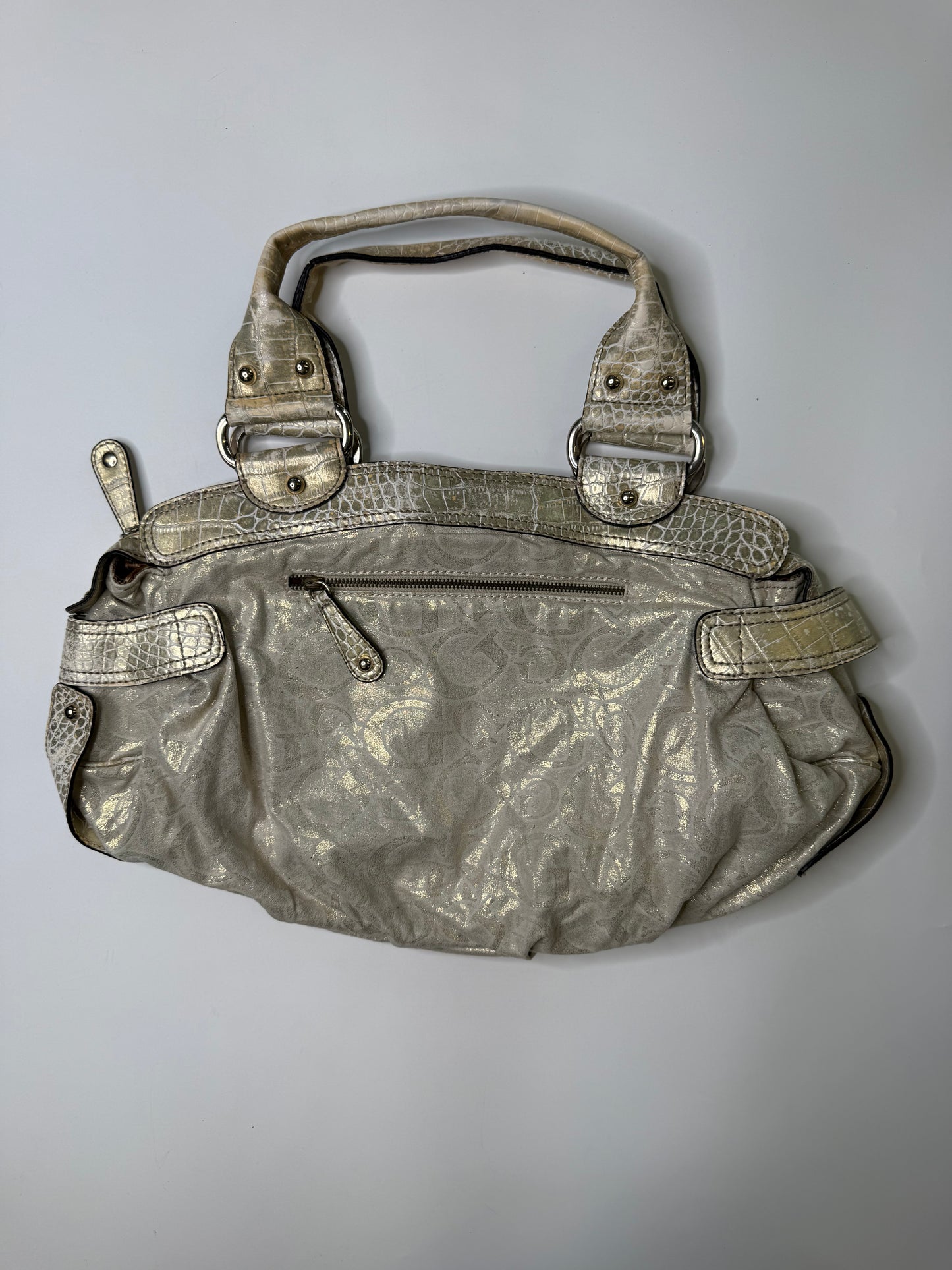 VINTAGE GUESS METALLIC CRACKLE BAG (GOLD)