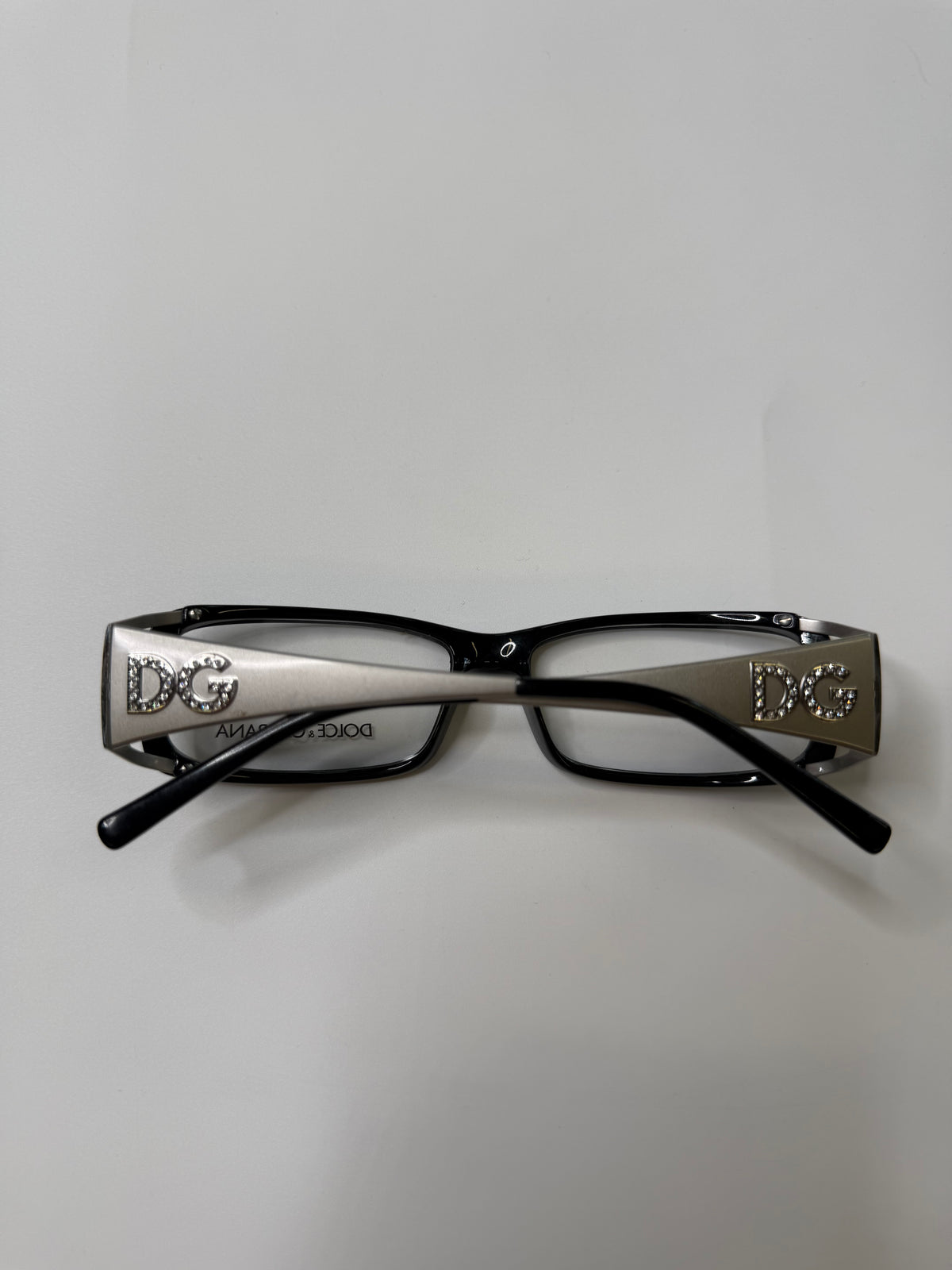 DOLCE & GABBANA VINTAGE CRYSTAL DG LOGO EYEGLASSES