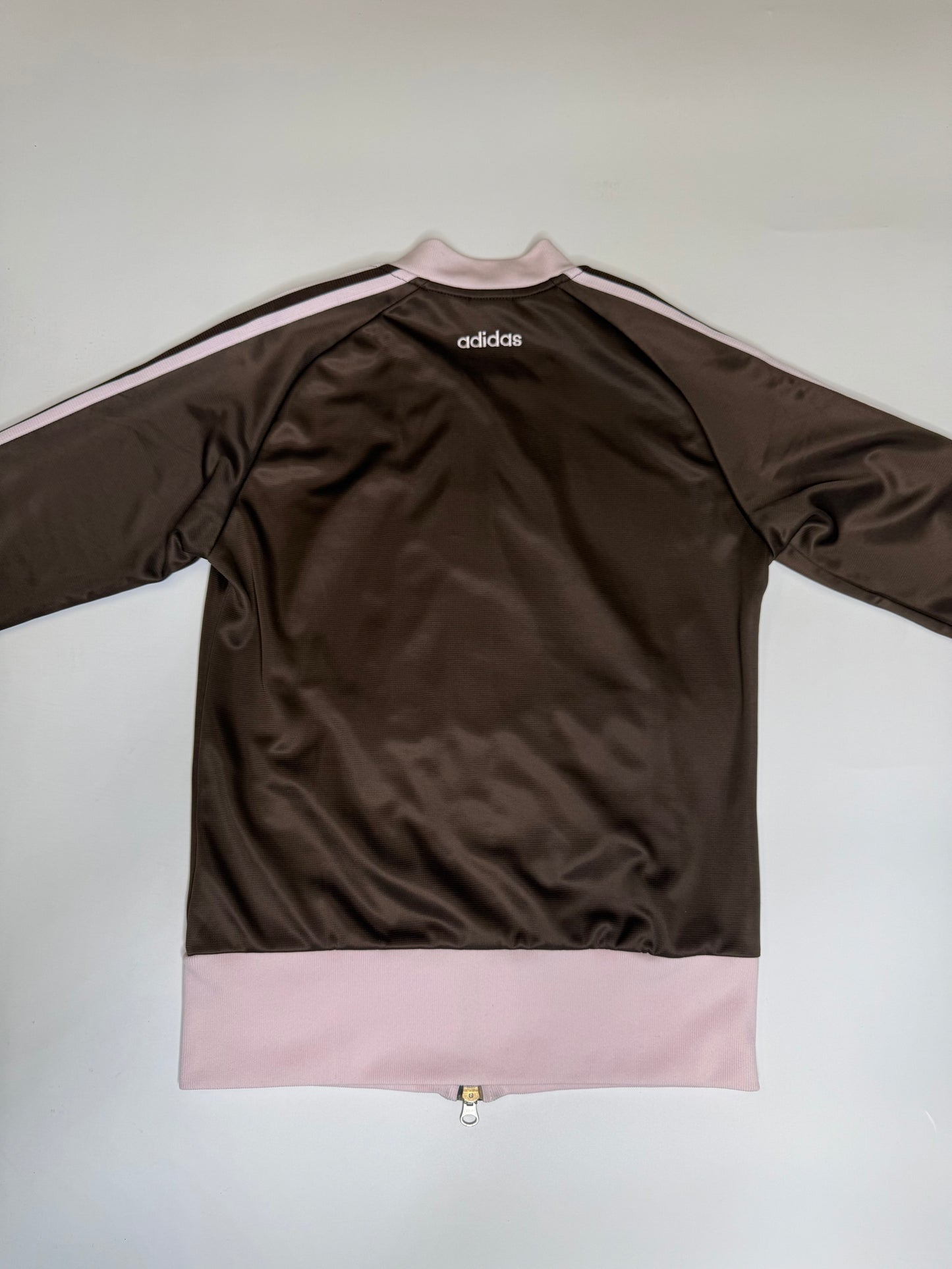 VINTAGE BROWN/PINK ADIDAS JACKET (S)